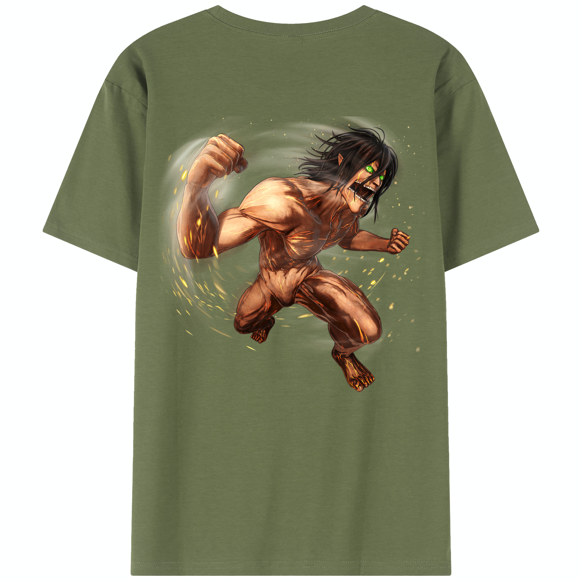 （画像用） 進撃の巨人 Attack on Titan 綿100％半袖Tシャツ（背面プリント）
